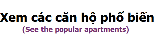Xem các căn hộ phổ biến ở Việt Nam